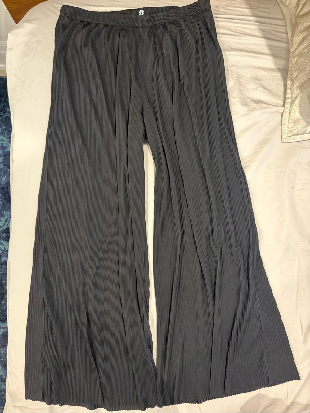 ASOS Black Wide Leg Pleated Pants